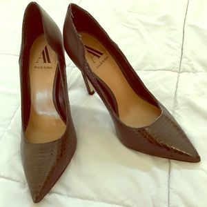 Classic Black Snakeskin Stilettos